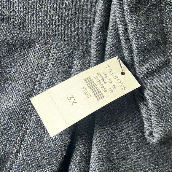 NEW Talbots Plus 3X Charcoal Gray Cowl Neck Knit Pullover Discounted Shipping - Picture 7 of 8